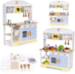 ECOTOYS Bucătărie de joacă, ECOTOYS TL103013, lemn, 68, 5 x 26 x 82 cm, cu cuptor, cu chiuvetă, cu mașină de spălat, cu cuptor cu microunde, cu 12 accesorii Bucatarie copii