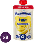 Hamánek tasakos gyümölcspüré alma-banán, 4 hó+ (8x100 g)
