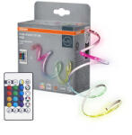 OSRAM hangvezérelhető LED szalag USB távirányítóval, RGB, beltéri, fehér, 3, 6 W, (PU), IP20, hossz: 2000 mm, dimmelhető ( 4099854448638 ) (4099854448638)