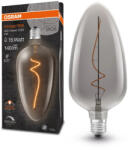 OSRAM Vintage 1906 dimmelhető LED fényforrás (izzó), gyertya forma, üveg búra, füstszínű E27 foglalat, 4W, 140lm, 1800K extra meleg fehér ( 4099854090325 ) (4099854090325)