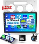 PODOFO 10, 1" 2 DIN autórádió VW Touran 1 (2003-2010) Android 13, Carplay, GPS, 2G+64G