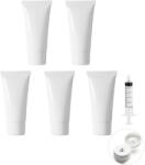 MORICOH újratölthető utazó tubus krémhez, lotionhoz, samponhoz - fehér - 100 ml - 5 db