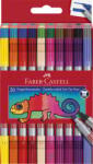 Faber-Castell Doppelfasermaler Kétvégű Filctoll Készlet, 20 db - Vékony és Vastag Hegyű Rajzfilc Gyerekeknek és Felnőtteknek (151110)