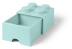 SIÓ Tárolódoboz, fiókos, LEGO "Brick", vízkék (L40051742)