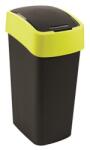TECHNOKOL Billenős szemetes, 45 liter, CURVER "Pacific flip bin", fekete/sárga (KHMU298)