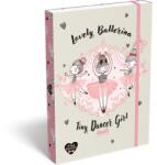 465 Füzetbox, A4, LIZZYSULI, "Tiny Dancer, Lovely Ballerina (TICLFBTDA4)