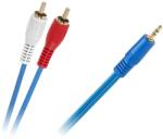  KPO2749-1, 8 Jack - RCA kábel, 3, 5mm sztereó jack dugó - 2RCA dugó, kék, 1, 8m (KPO2749-1,8)