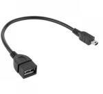Cabletech KPO2909 USB kábel, USB aljzat - mini USB dugó, OTG, 20cm (KPO2909)