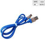  USB kábel, USB dugó - Type-C dugó, kék színű, 90cm