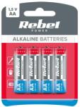 Rebel BAT0061B Alkáli elem REBEL AA LR06 4db/bliszter (BAT0061B)