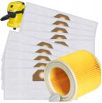 Complex 10x Porzsák Karcher WD3 WD2 SE4001 Plus Kwd V-17 V-15 V12 Porszívóhoz Szűrő (MM-3279)