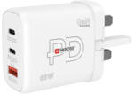 SKROSS USB A+C töltőadapter Teljesítménytöltő 65W GaN UK, Power Delivery, G típus (DC57UK-PD65)