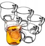 Kadax Tea Kávés Poharak 320ml Üveg Bögre Füllel Pohár Szett 6db-os (K6232)