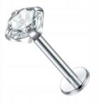 BIZU Piercing Labret Piercing cirkónia Acél Ch. 316L Lobe Helix 1, 2/6/5 (LS008/D6/5)
