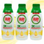 Fairy Platinum Gel Mosogatógép gél citrus illat szett 3x 900 ml 50 mosás (FAIR PLATINUM ŻEL 900ML ZÓŁTY)