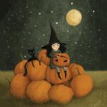 PPD Tökön ülő boszorkányka szalvéta - Pumpkin Carving (VR-333002920)