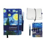 CARMANI Van Gogh Csillagos éj keményfedeles notesz tollal - vonalas- 14, 8x10, 5 cm (VR-021-5075)