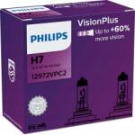 Philips 2xH7 VisionPlus izzók 60% Több fény