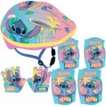 Disney Lilo És Stitch Sisak Védőkesztyű Szett Gyerekeknek Kerékpár Görkorcsolya (BajkowaStrefa.pl ZESTAW STITCH)