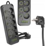 BLOW Hosszabbító kábel tápkábellel, 5x aljzat, 4x Usb port, 1x Type-C 2M port (CC)