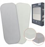 Lionelo Gumis lepedő 70x28 babakocsi gondolához bölcső szett 2 db Lionelo (LO-BAMBOO SHEET OFF WHITE GREY 70x28)