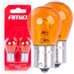 AMiO Halogén izzók PY21W BAU15S 12V AMBER 2db blister