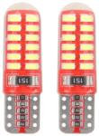 AMiO LED izzók CANBUS 24SMD 3014 T10e (W5W) SILCA Fehér 12V
