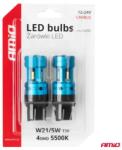 AMiO LED izzók CANBUS T20 7443 W21/5W 4SMD 1860 Fehér 12V 24V