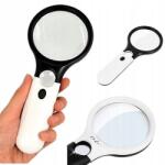  Led-es Olvasónagyító Háttérvilágítással 2 db 75mm-es és 22mm-es nagyító (DUŻA LUPA 3x)