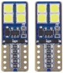 AMiO LED izzók CANBUS 8SMD 2835 T10e (W5W) Fehér 12V/24V