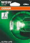 OSRAM W5W ULTRA LIFE Blister-02 12V 5W W2, 1x9, 5d
