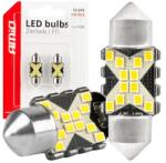AMiO LED izzók CANBUS 12SMD Festoon C5W 2016 31mm Fehér 12/24V