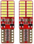 AMiO LED izzók CANBUS 24SMD 4014 T10e (W5W) Fehér 12V/24V