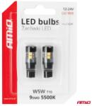 AMiO LED izzók CANBUS T10 W5W 9SMD 3030 White 12V 24V