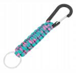  Karabiner Kulcstartó Paracord Tengeri-rózsaszín Strapabíró Horog Edc (WK-001)