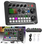 Fifine Audio Interfész Remall Keverőpult Audio Váltó Hangkártya Keverő F998 (Fifine Sound Card SC3 Black USB z RGB XLR)