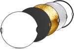 iShoot Blenda reflexie-difuzie 5 in 1 difuzie gold silver negru alb rotunda 110cm cu maner