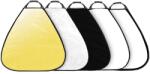 iShoot Blenda reflexie-difuzie 5in1 difuzie gold silver negru alb triunghiulara 60cm cu maner