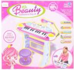 As Instrument Muzical Pianina Electronica Malplay Cu Scaun Si Microfon 45 Cm Inaltime Roz (bb335d) - mercaton Instrument muzical de jucarie