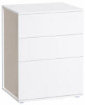 VASAGLE Noptiera alba VASAGLE cu 3 sertare, design modern minimalist, 45x35x58, 7 cm (EZ-LET778W01)