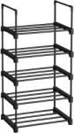 SONGMICS Raft pentru pantofi SONGMICS cu 5 niveluri, metalic, modular, negru, 45x30x90 cm (EZ-LSA005B02) Pantofar