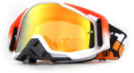 FIXATO Ochelari Moto ATV / Enduro / Cross, FIXATO, Lentila Aurie, Rama Portocaliu cu Alb (1-len-aurie-portocaliu-alb)