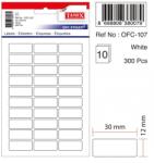 Tanex Etichete autoadezive, 12 x 30 mm, 300 buc/set, TANEX, alb (TX-OFC-107-WH)