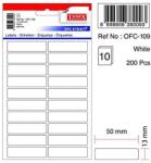 Tanex Etichete autoadezive, 13 x 50 mm, 200 buc/set, TANEX, alb (TX-OFC-109-WH)