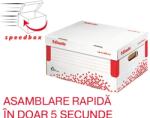 Esselte Container arhivare si transport Esselte Speedbox, cu capac, carton, 100% reciclat, FSC, S, alb (ES-623911)