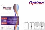Optima Etichete color autoadezive 16/A4, 105 x 37 mm, 100 coli/top, Optima - galben (OP-416105037-YE)