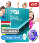ESET NOD32 Antivrus (4 eszköz, 1 év, hosszabbítás) (Elektronikus licenc) 30% kedvezménnyel tanárok, diákok, nyugdíjasok, EÜ dolgozók részére