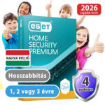 ESET home Security Premium (4 eszköz, 2 év, hosszabbítás) (Elektronikus licenc) 30% kedvezménnyel tanárok, diákok, nyugdíjasok, EÜ dolgozók részére