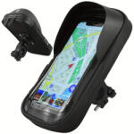 FIXATO Suport de telefon, rezistent la apa, pentru Bicicleta/Motocicleta/Scuter/Trotineta, FIXATO, Negru (suport-telefon-tip8)