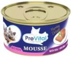 PreVital Nedves Macskaeledel konzrev Mousse junior borjú 85g